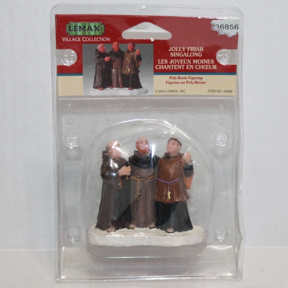 New 2004 Lemax Jolly Friar Singalong #42896 Church Christmas Village Figurine